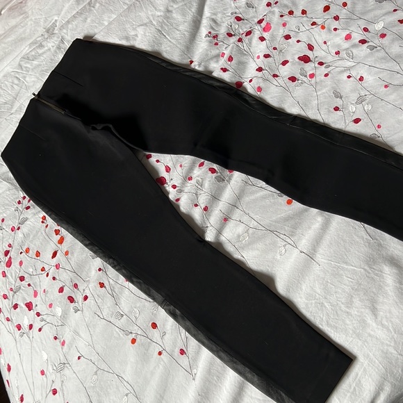 NWT J.Crew legging/pant with real leather tuxedo trim - Picture 8 of 9